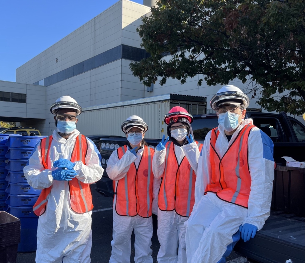 A team from the WDAC on a sampling mission.